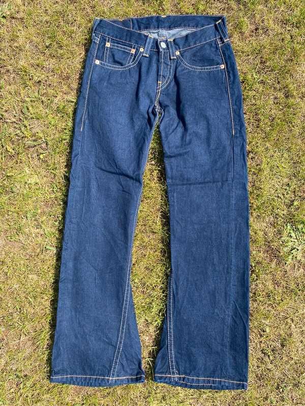 Spodnie damskie jeansy vintage Levis 907 dzwony szerokie y2k coquette
