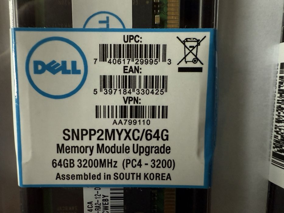 DELL Pamieć  RAM 64GB Memory Module Upgrade.