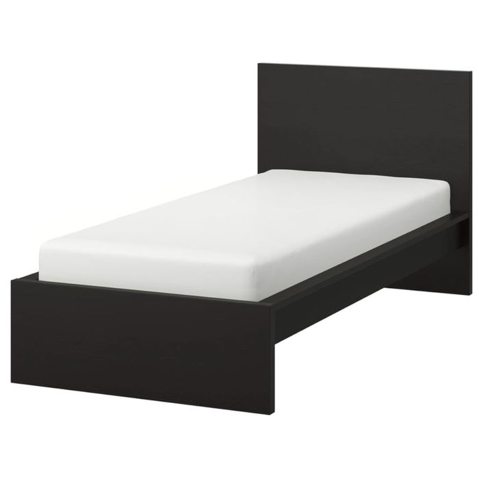 Vendo cama de solteiro MALM IKEA 90x200 Preto/Castanho