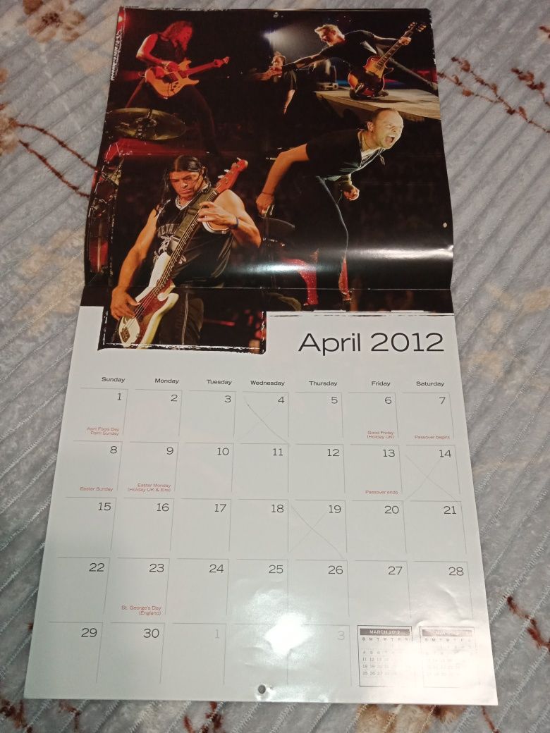 Metallica (2012 Calendar, 30cm x 30cm)