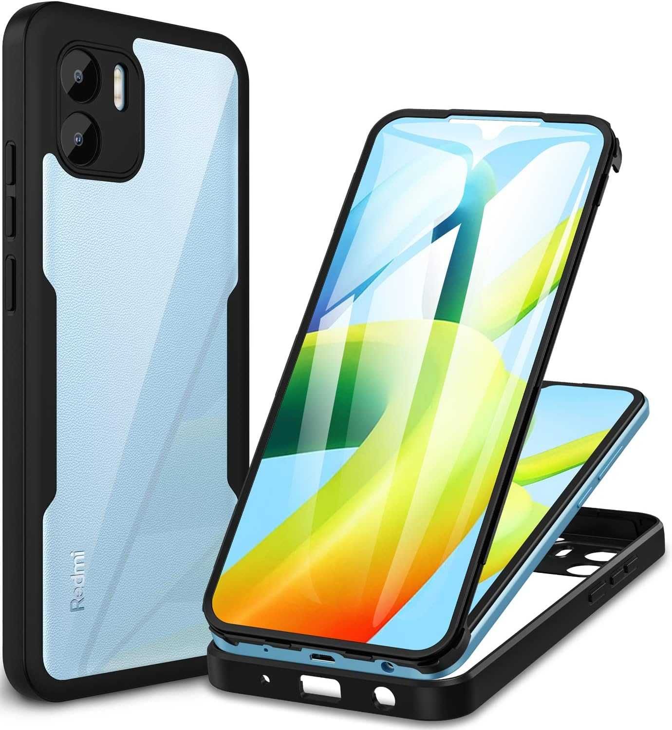 CENHUFO etui 360 do Xiaomi Redmi A1 / A2 4G etui pancerne mocne folia