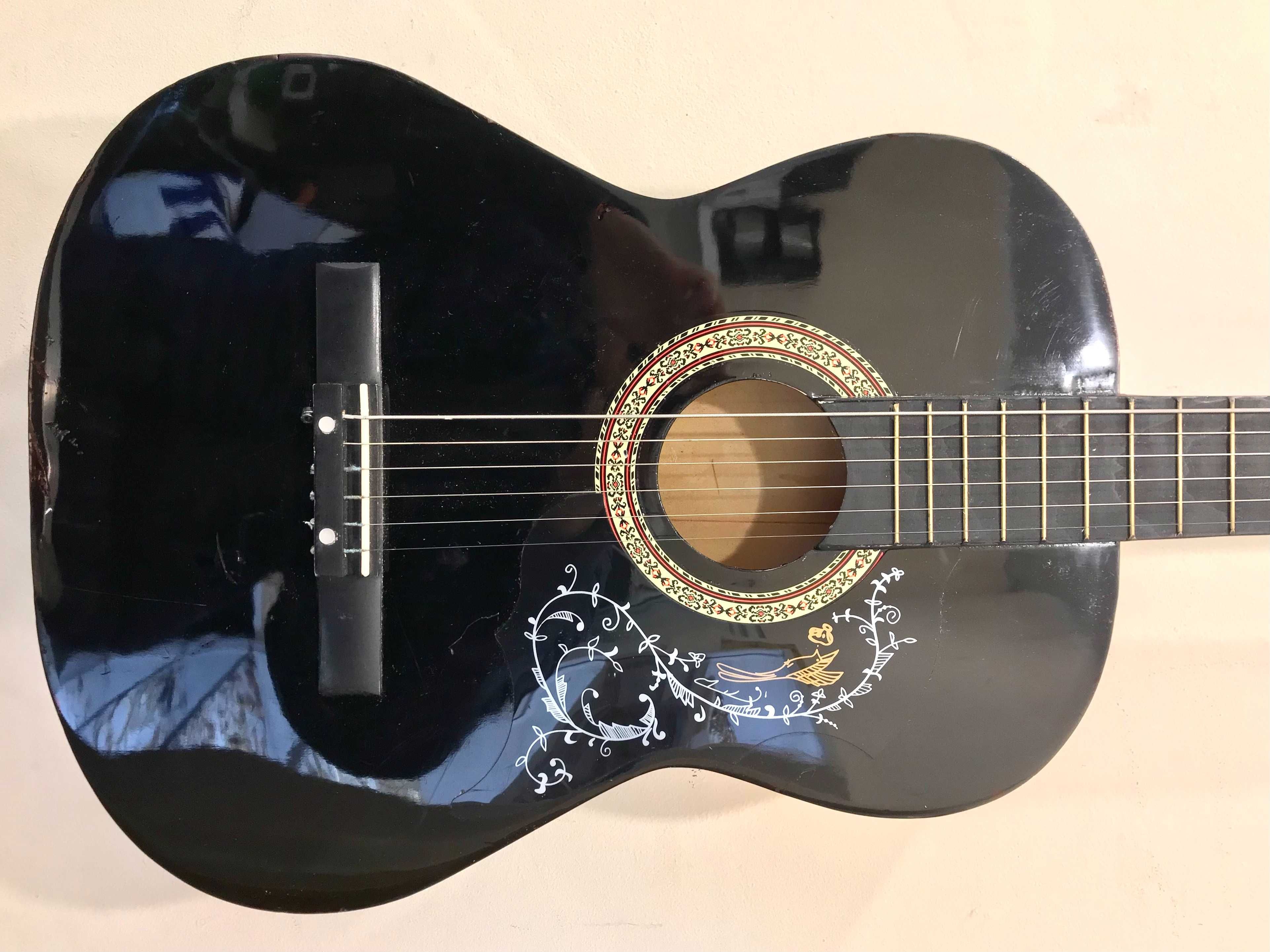 GITARA Klasyczna do NAUKI 3/4 czarna OKAZJA