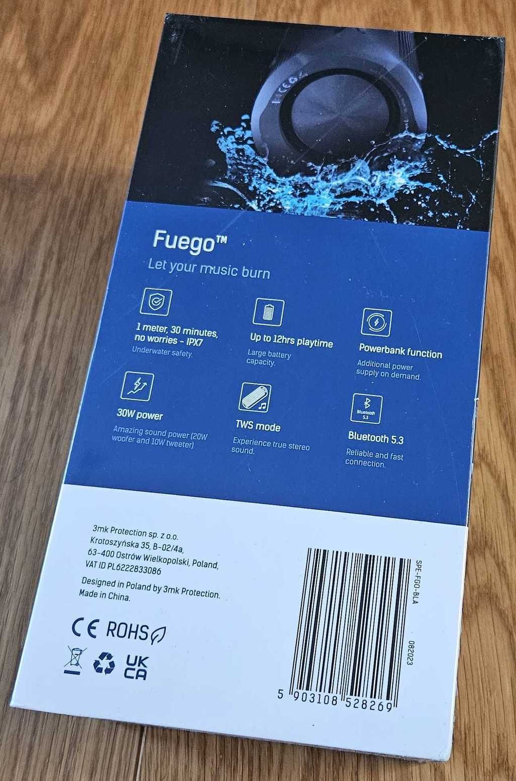 Głośnik bezprzewodowy bluetooth 3mk Fuego