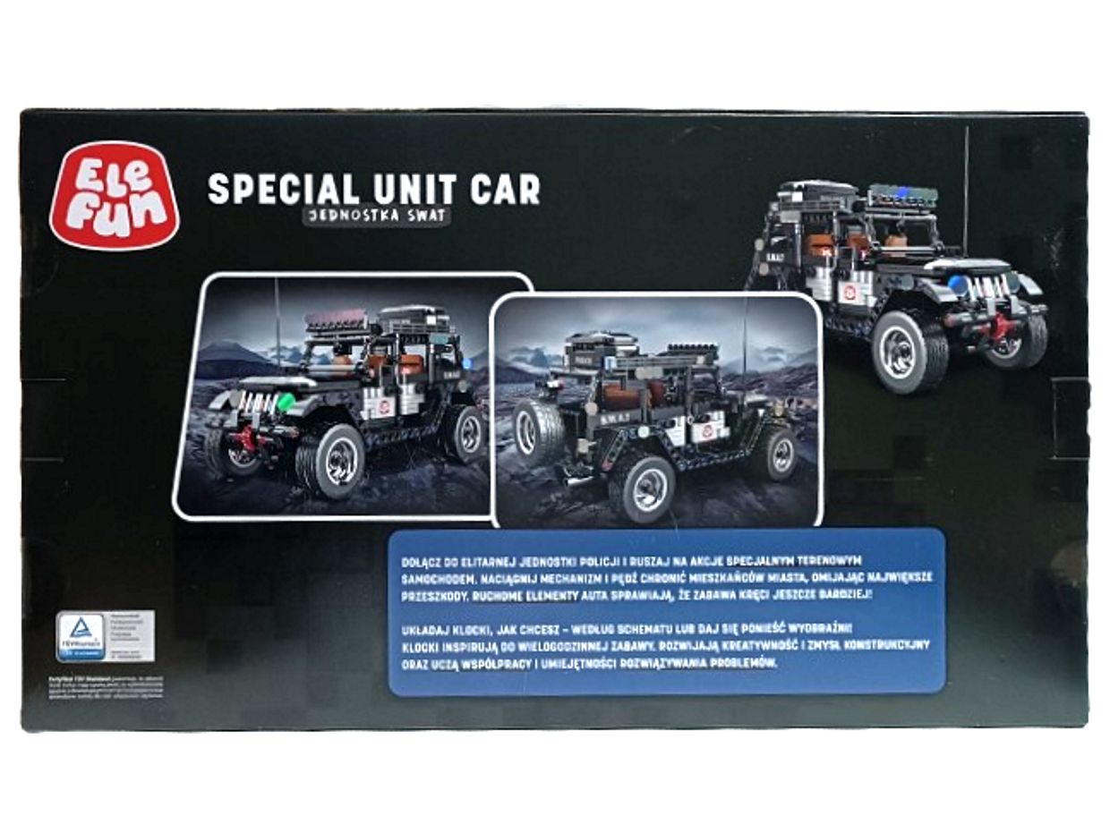 Klocki Elefun Special Unit Car - Jednostka SWAT