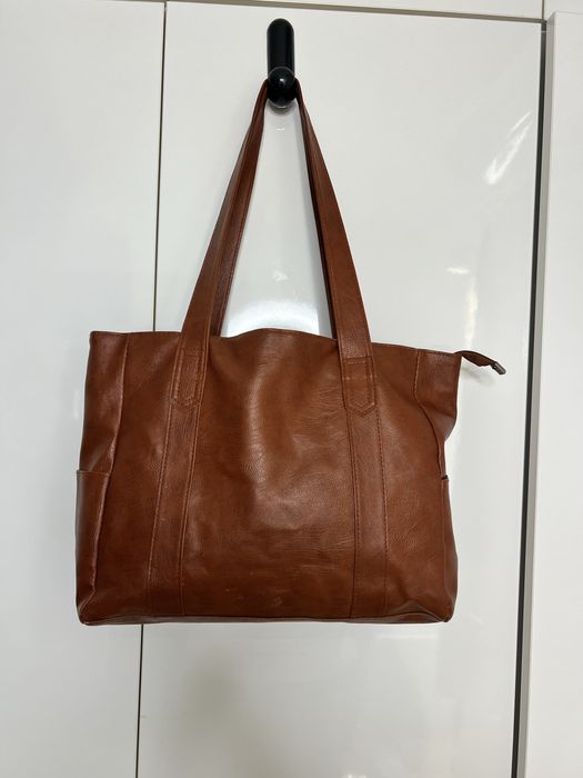 Mala tote de ombro- castanha