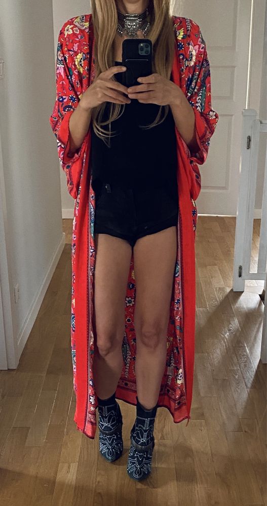 Kimono boho narzutka kaftan szlafroczek warsztaty rozwój