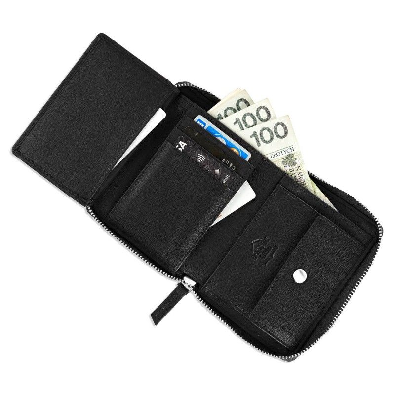 portfel męski brodrene z ochroną rfid czarny g-05lc