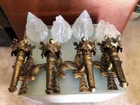Conjunto Candeeiro em Cobre