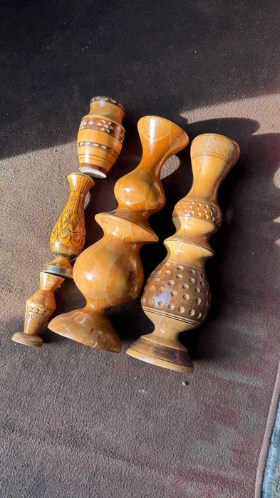 Dzbanki, wazony z drewna