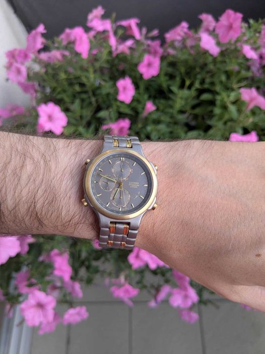 Citizen Titanium Chronograph w tytanie z szafirem 1994