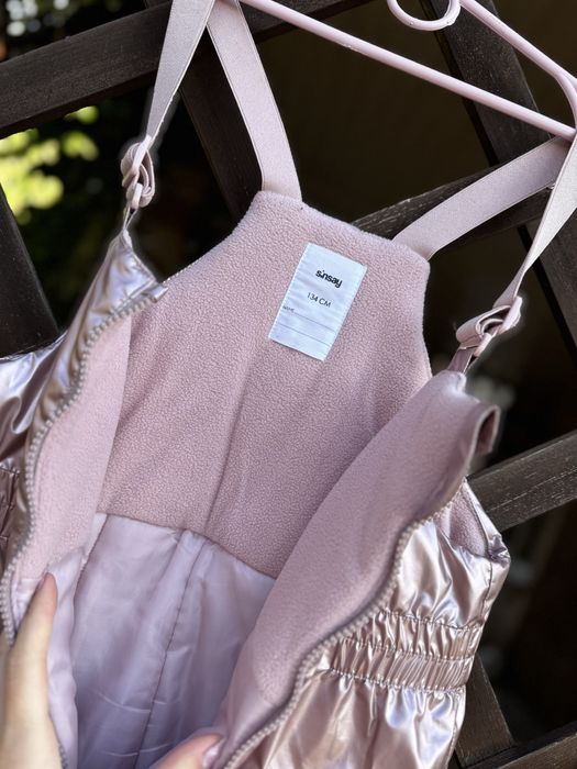 Зимовий комплект пальто,куртка та полукомбинезон на дівчинку  134р.