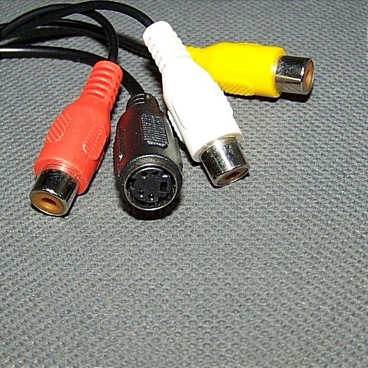 kabel S-Video na cinch RCA plus gniazdo s-video