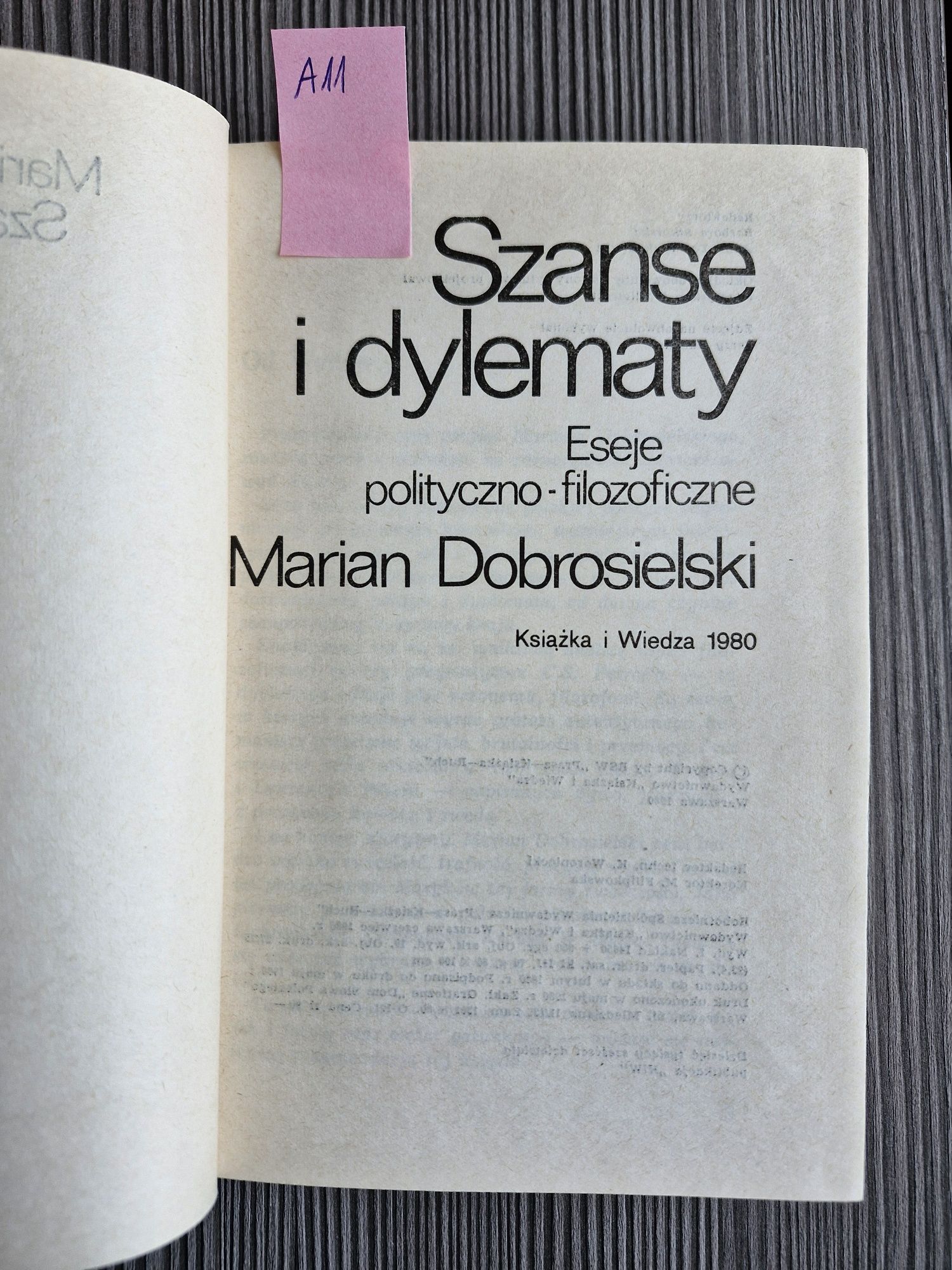 A11. "Szanse i dylematy" Marian Dobrosielski
