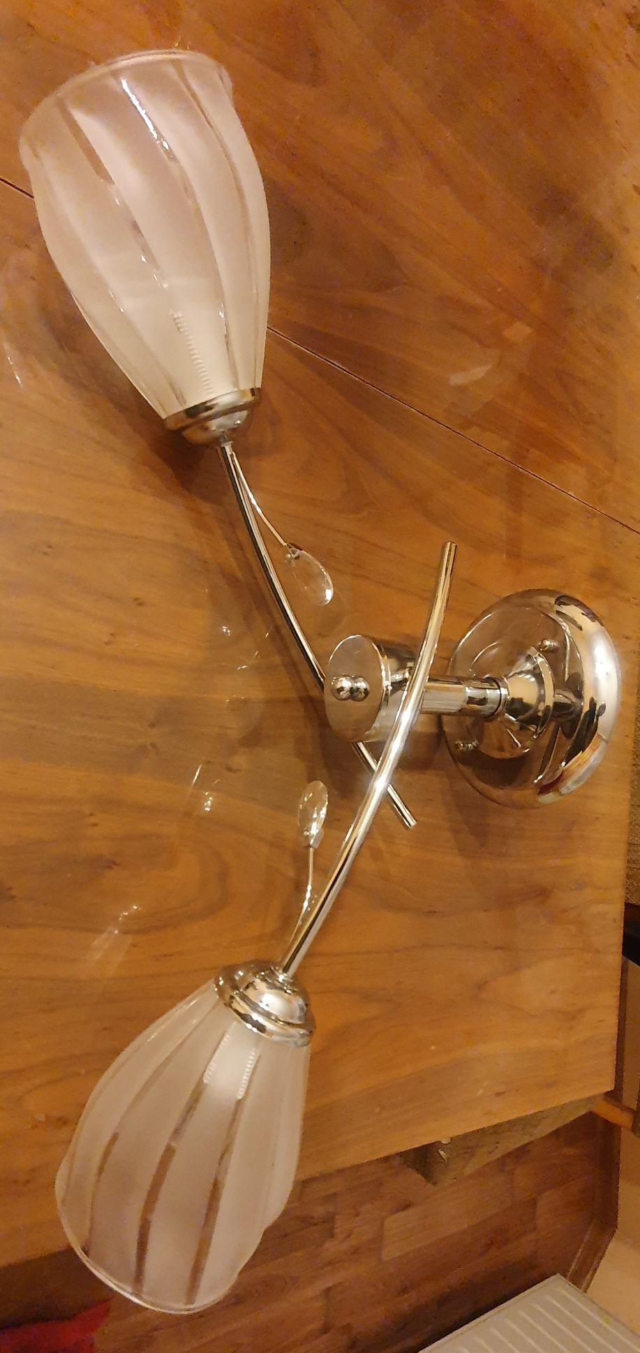 Lampa podwójna chrom