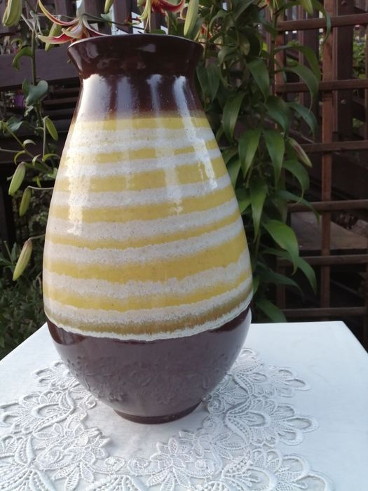 Duży wazon ceramiczny, sygnowany. Vintage