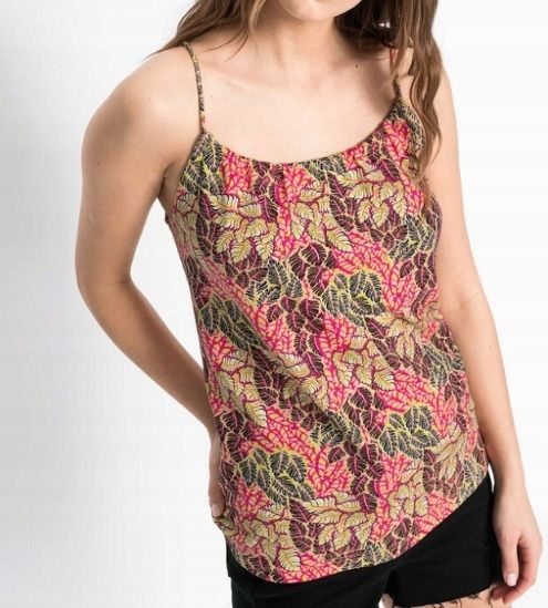 B.P.C bluzka letnia na ramiączka top wzór liście r.40/42