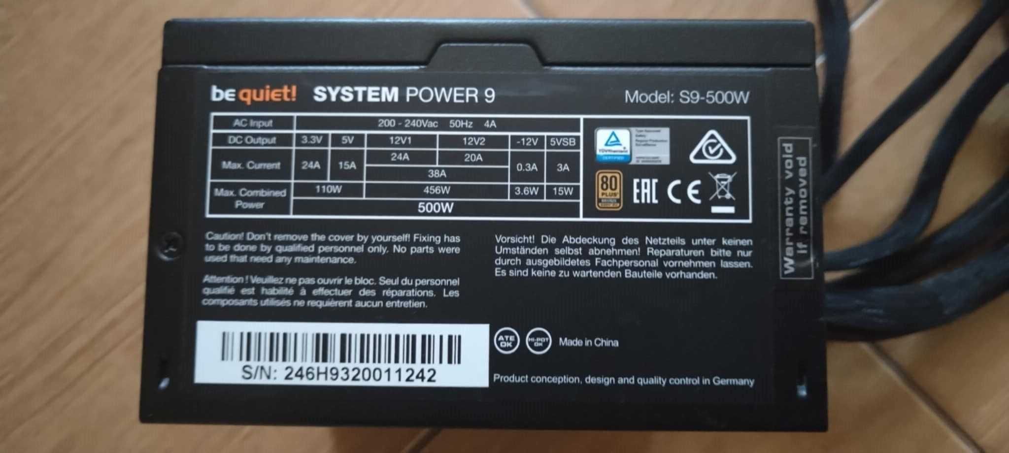 Ryzen 5 2600  Be Quiet 500w sp9 Ram DDR4 2x8 GB 2400mhz
