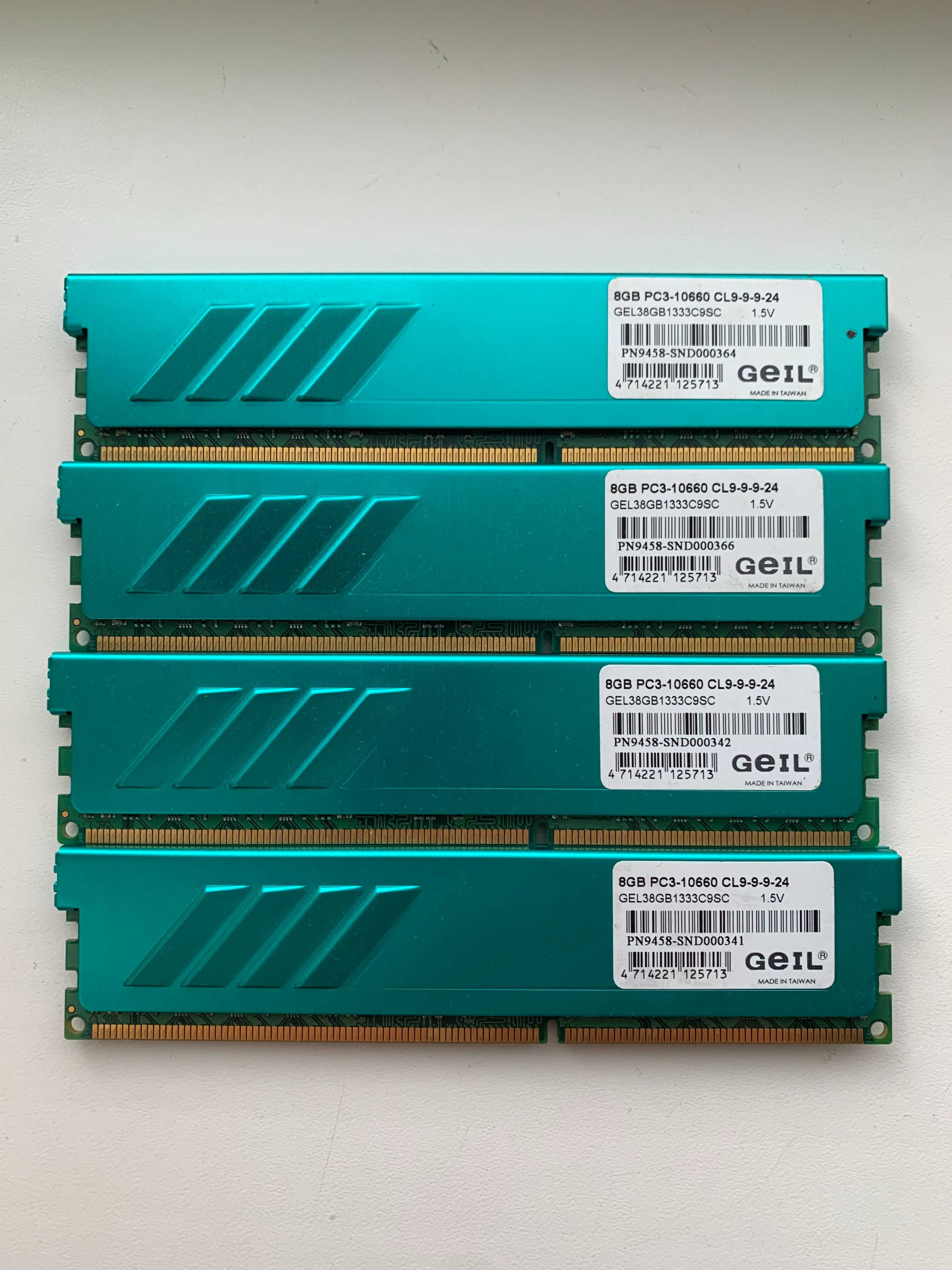Оперативная память GeIL DDR3-1600 32GB (8x4) Leggera (GEL38GB1333C9SC)