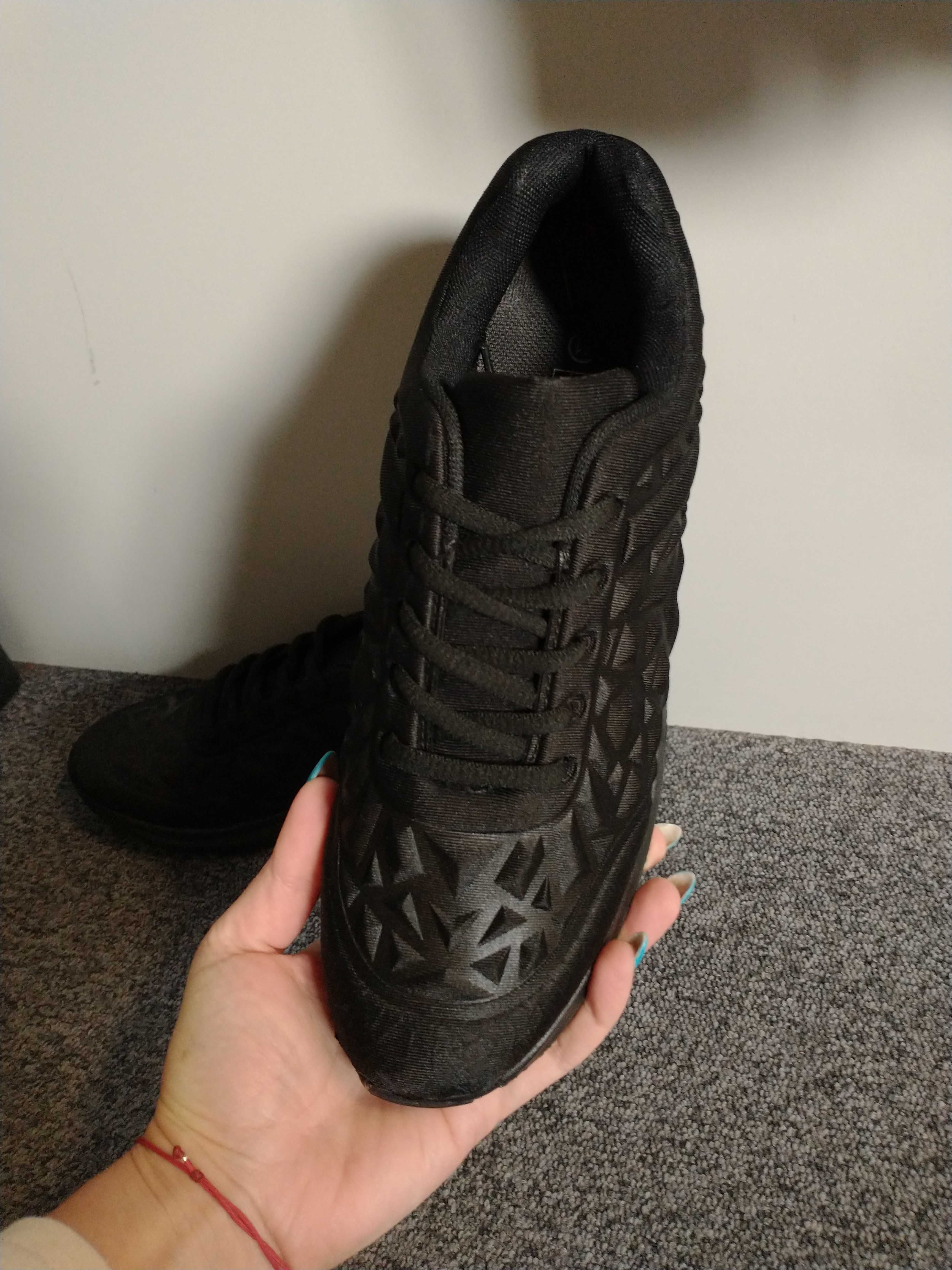 R. 41 buty sportowe męskie młodzieżowe czarne lekkie adidasy 3D nowe