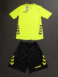 Zestaw sportowy koszulka + spodenki HUMMEL żółto-czarny, rozm. S/M