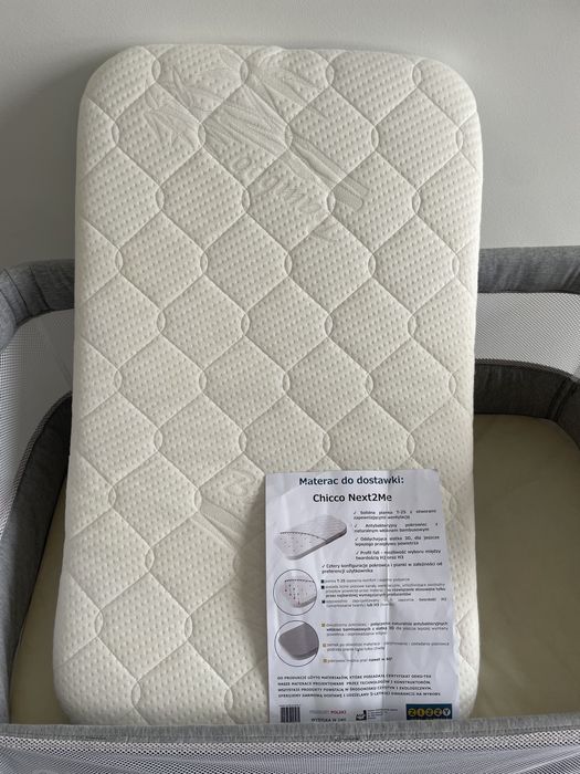 Lionello łóżeczko dostawne + materac Chicco + przescieradlo