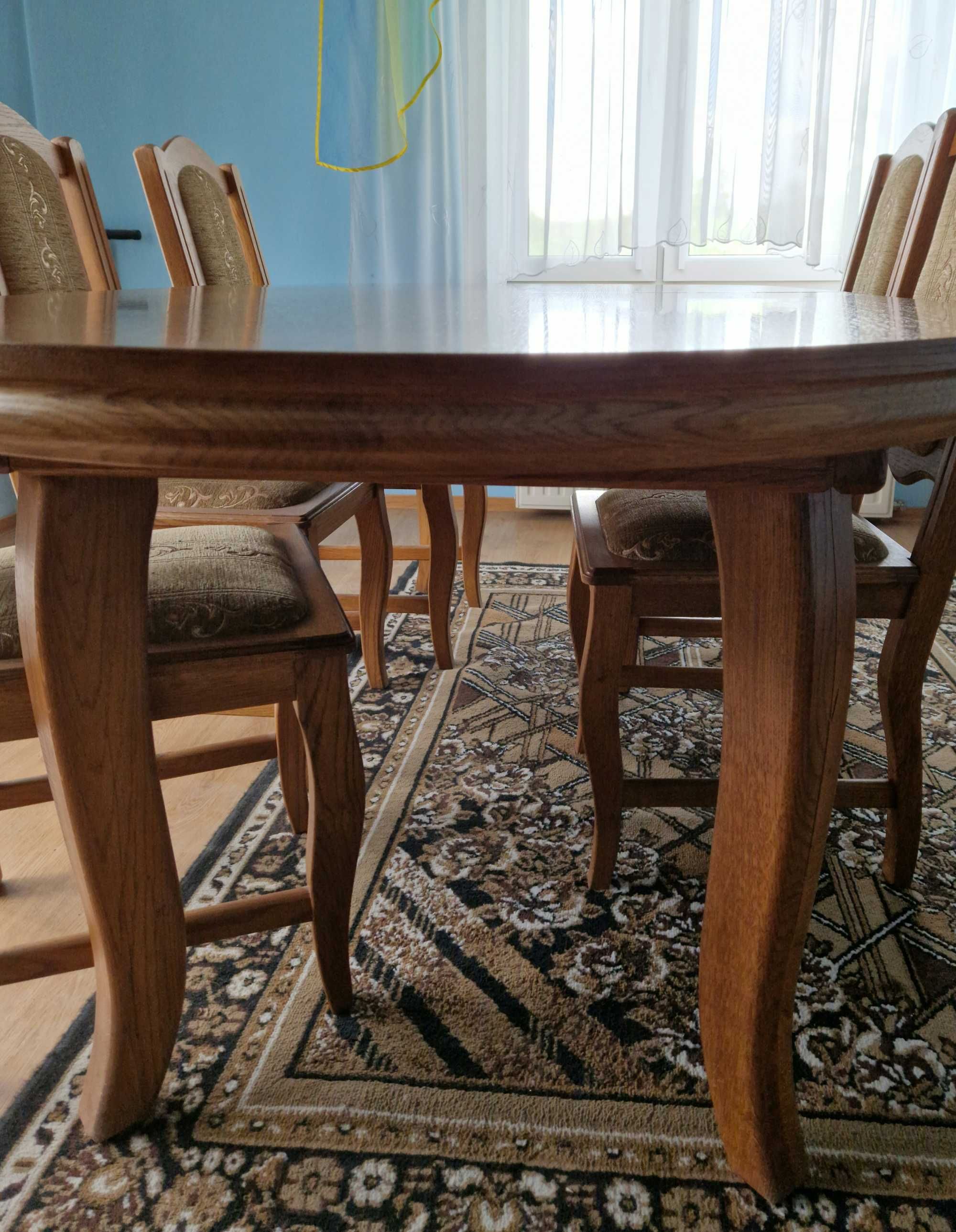 Stół dębowy krzesła