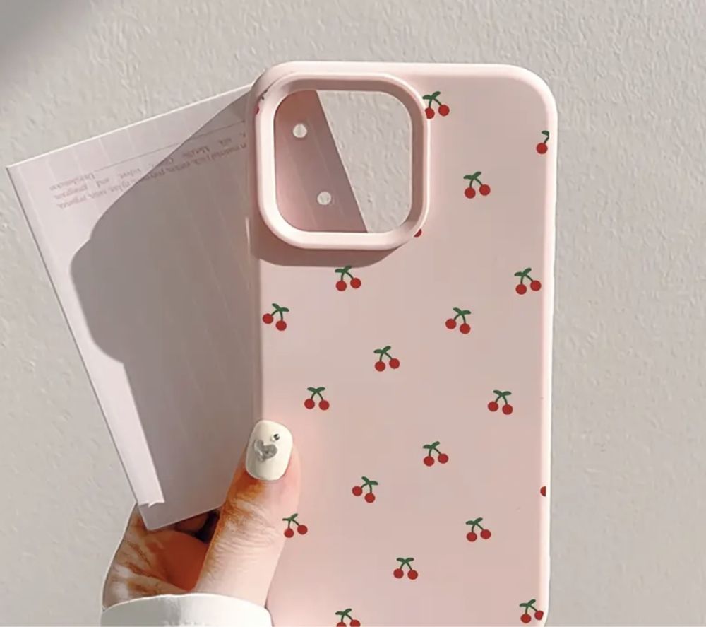 Etui Iphone 16 nowe rozowe w wisienki