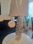 Nowa lampa Home&You 70cm wysokości Glamour biała srebrna  stołowa nocn