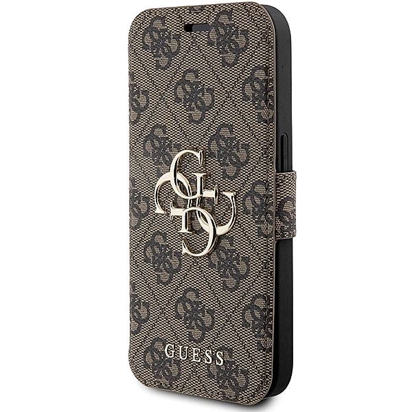 Etui Guess 4G Metal Logo na iPhone 15 Pro Max - brązowe