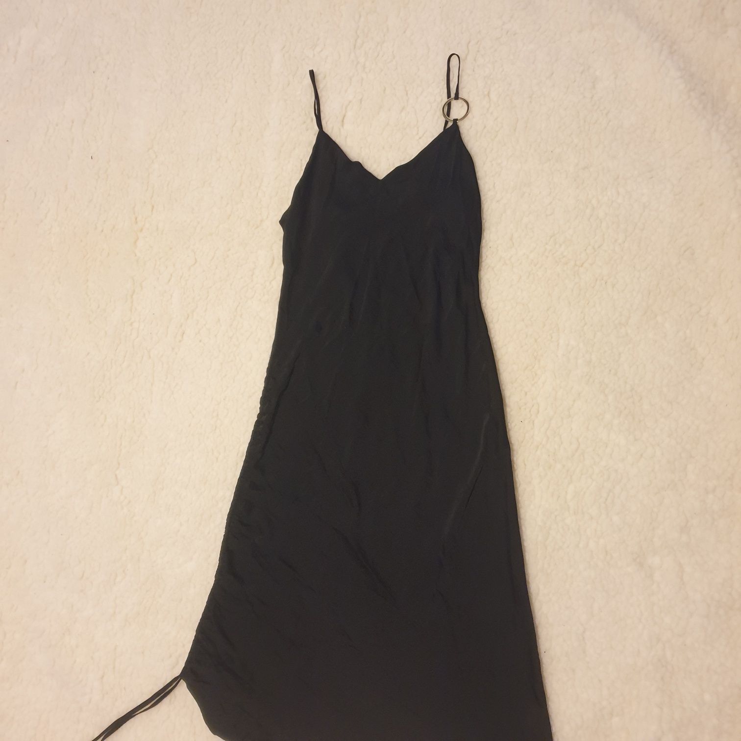 Sukienka czarna asymetryczna RIVER ISLAND rozm 12