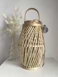 Rattan Lanter - Ozdobna latarnia (lampion) - szklany