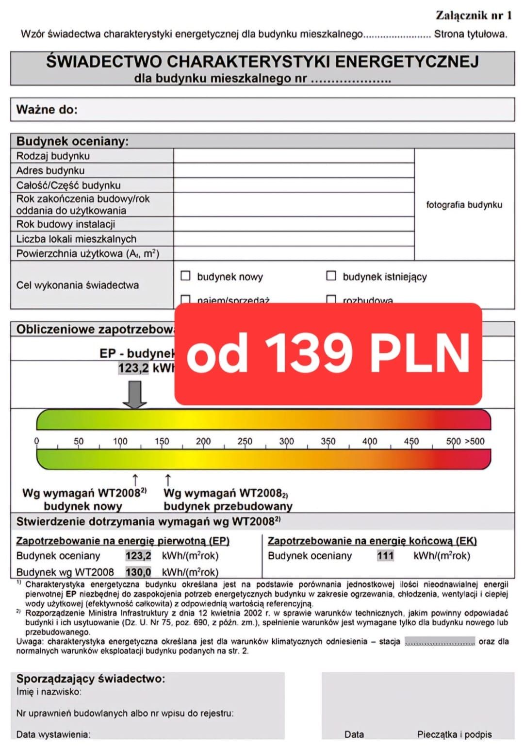 Świadectwo charakterystyki energetycznej certyfikat audyt energetyczny
