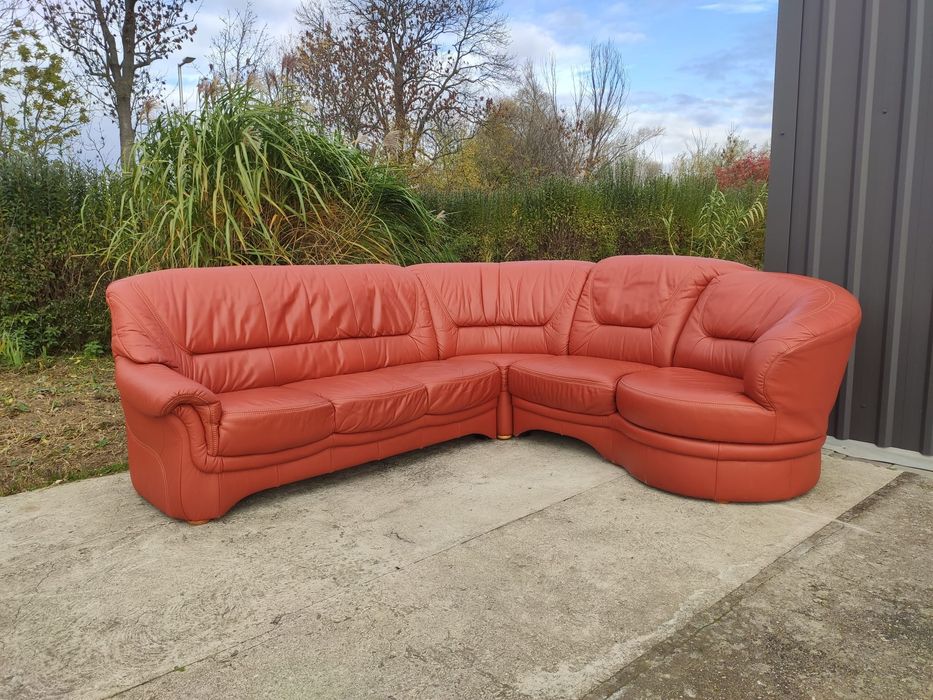 Skórzany narożnik/rogówka/wypoczynek-100% skóra naturalna! Okazja!