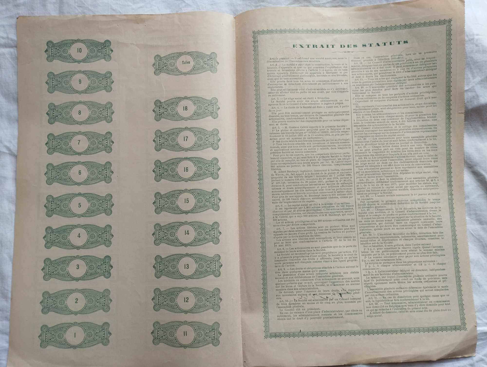 Zbiór starych papierów wartościowych z XIX wieku