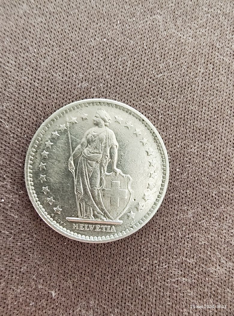 Moneta Szfajcarska srebro