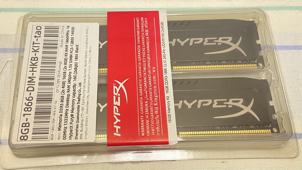 ОЗП Kingston hyper 8x2 (16 gb) + intel i5 3570
