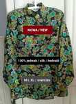M L XL oversize zjawiskowa koszula vintage kwiaty jedwabna 100% nowa