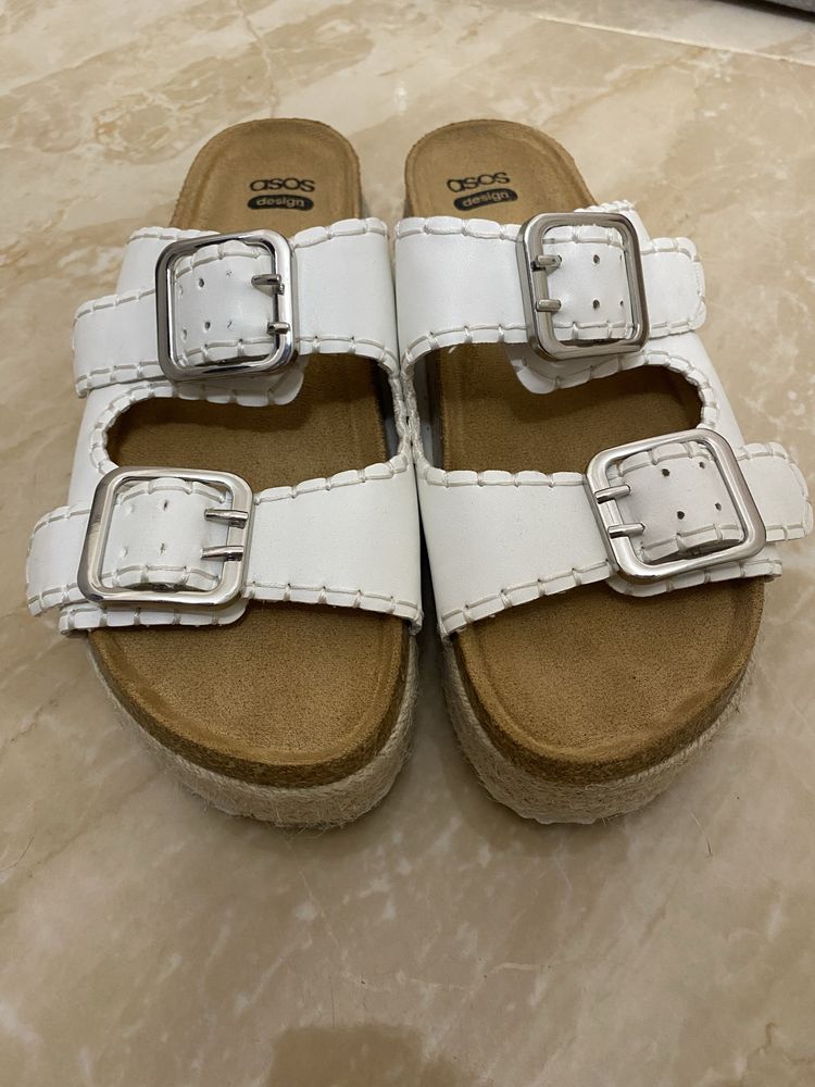 Білі шльопанці ASOS Design