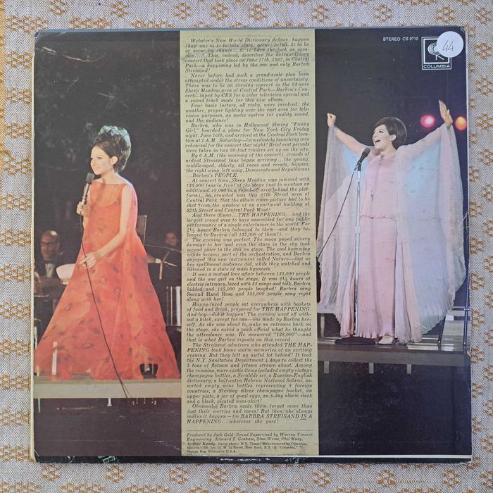 Barbra Streisand A Happening In Central Park 1968 US (EX-/VG++)