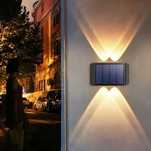 Lampka solarna - kinkiet LED - 4LED - zewnętrzna - dekoracyjna - 10szt