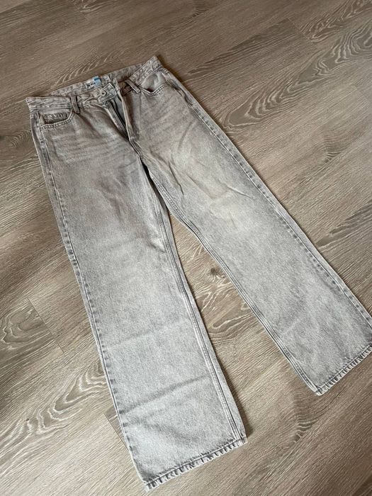 Джинси прямі сірі 40 розмір