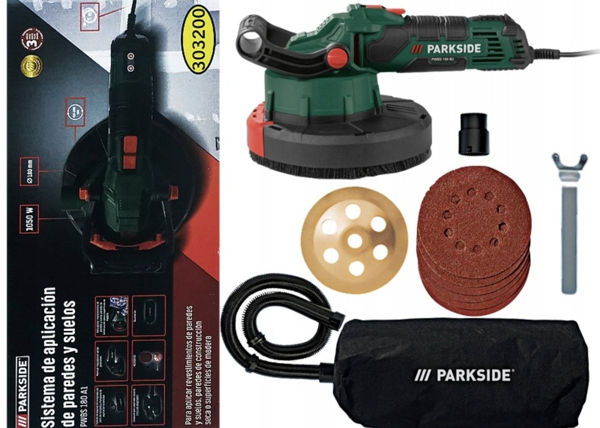 PARKSIDE szlifierka system obróbki ścian i podłóg PWBS 180 B3, 1050 W