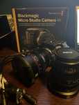 Blackmagic Micro Studio Camera 4k + 2 oiektywy i klatka