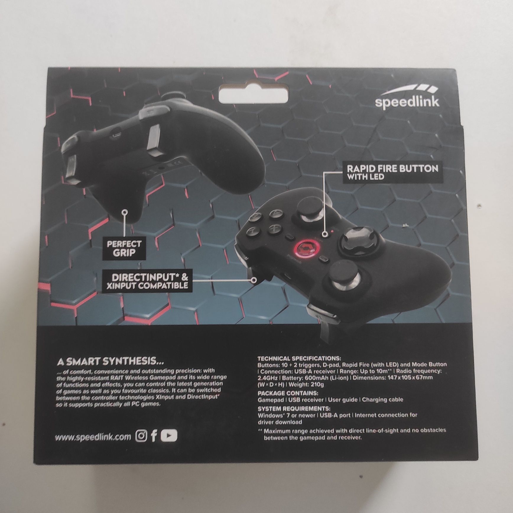Pad kontroler SpeedLink RAIT Wireless Gamepad (PC/PS3/Switch/OLED)