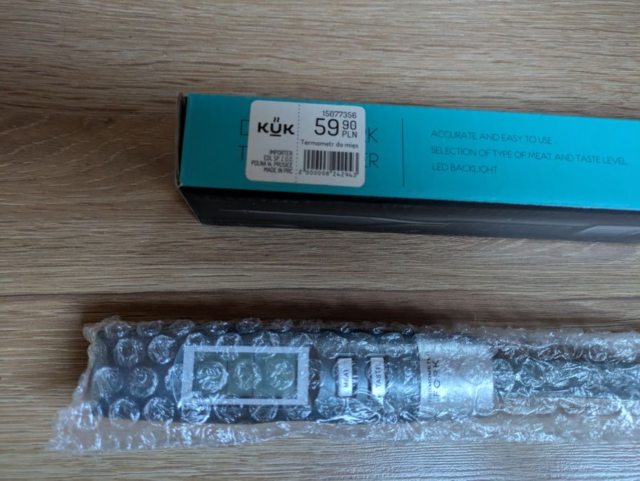Nowy, elektroniczny termometr do mięs