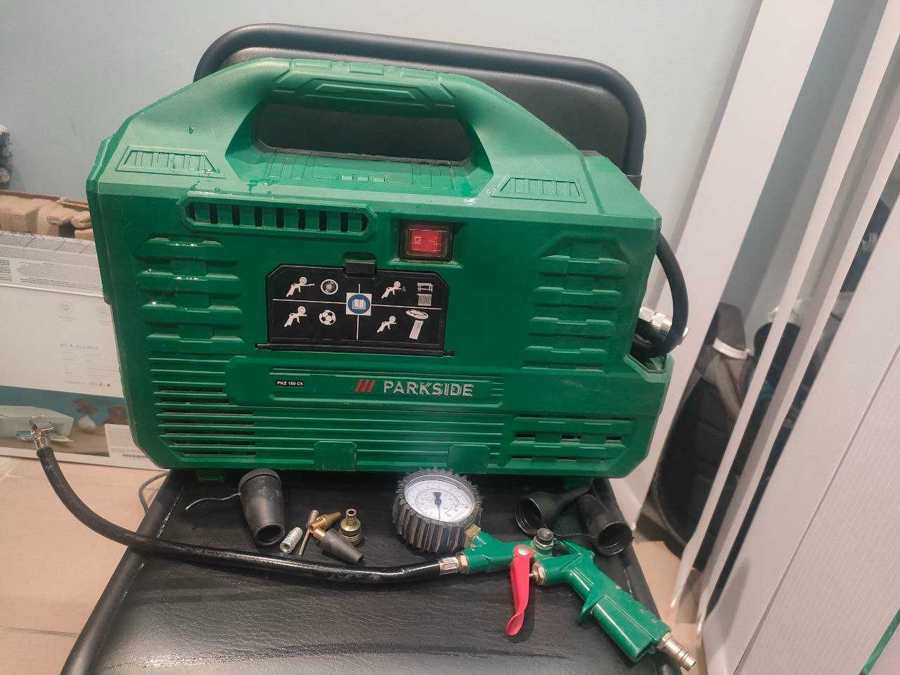 Автомобільний безмасляний компресор Parkside PKZ 180 C5 1100W Green