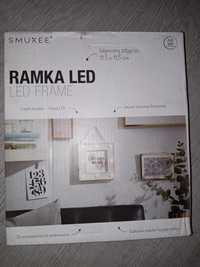 Biała ramka LED 11,5 x 11,5 cm