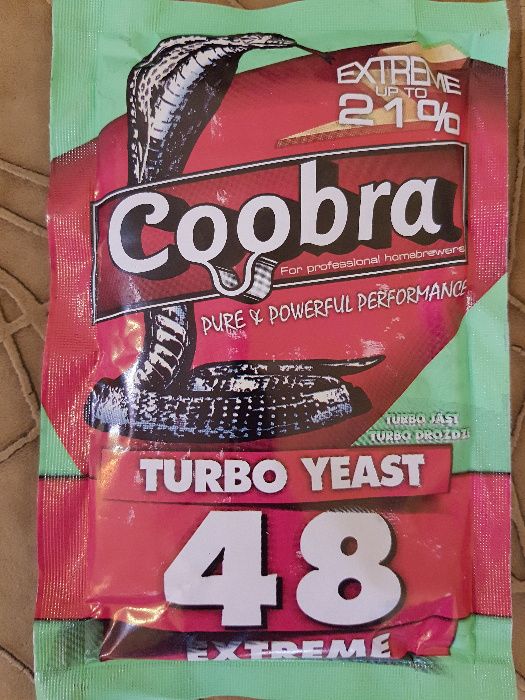 Дріжджі спиртові, Турбо дрожжи, спиртовые дрожжи Coobra Extreme 48 Tur