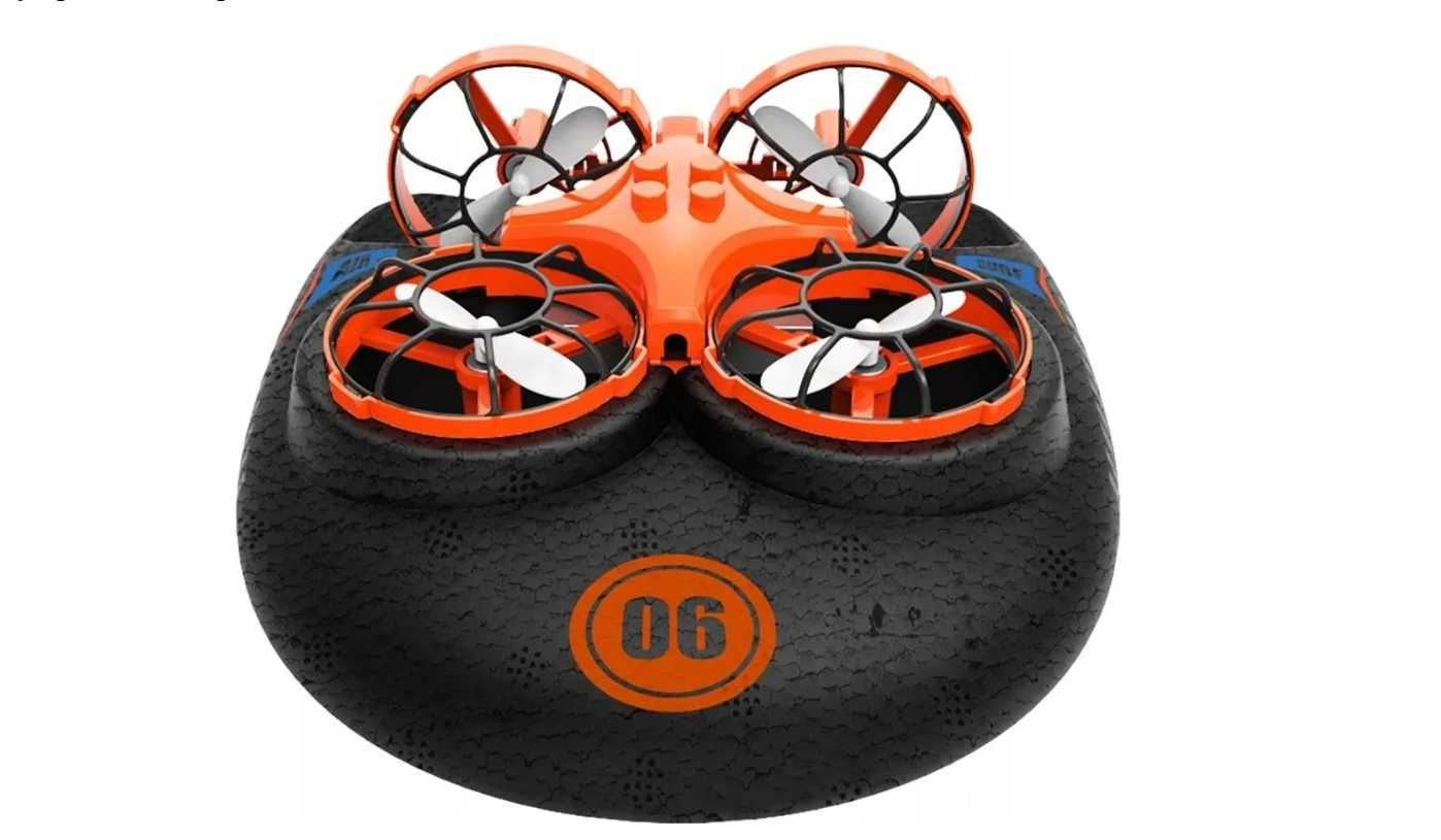 Dron RC, poduszkowiec, statek, pomarańczowy 3 w 1