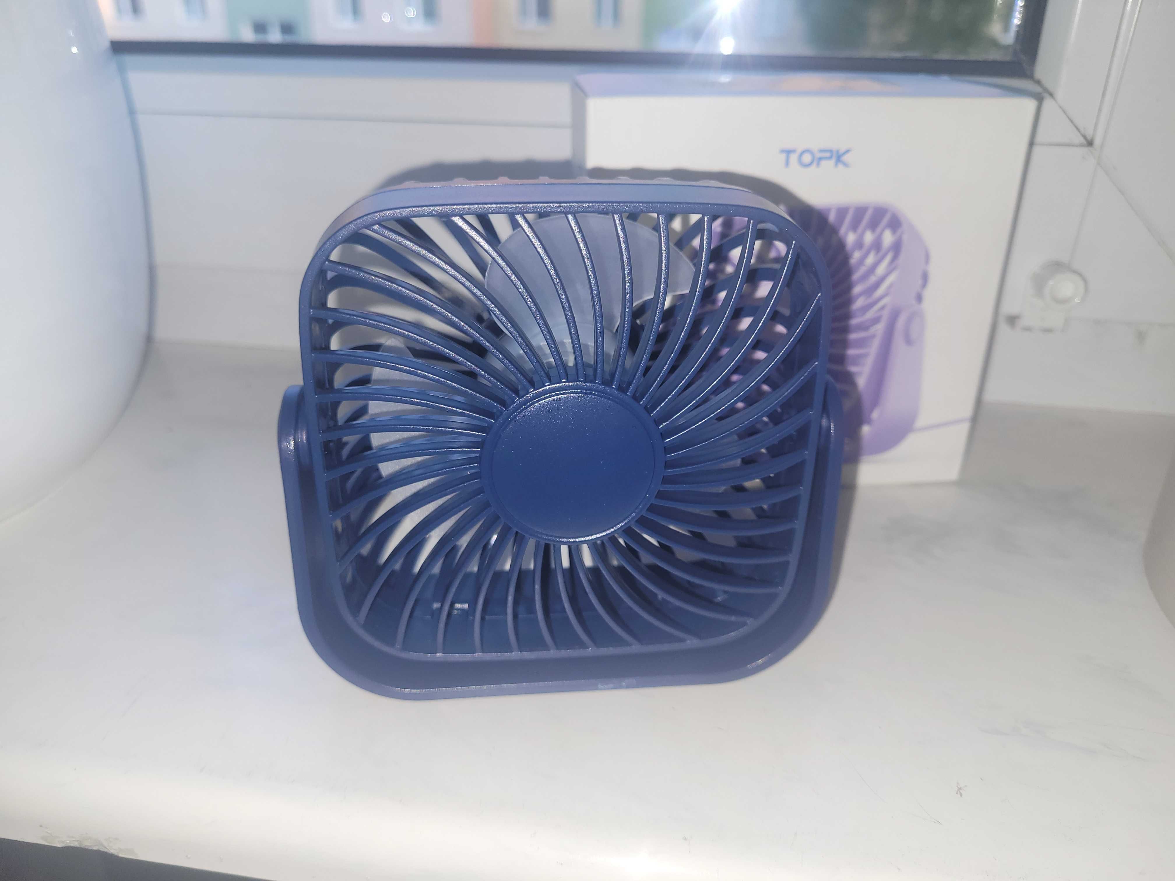 Wentylator wiatrak usb TOPK granatowy Nowy
